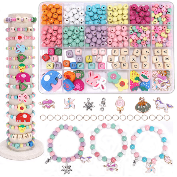 Bracelet Making Kit 24 grid children's bead toys DIY handmade girl handmade bracelet necklace jewelry,Bracelets and Jewelry Making