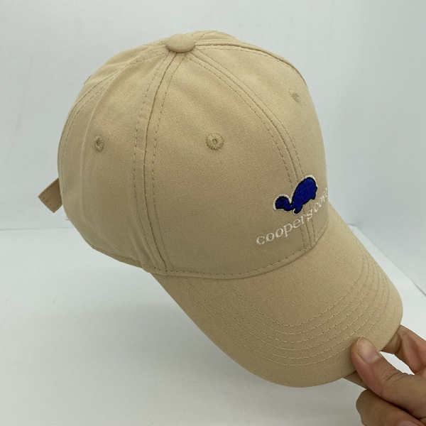 Söt dinosaurie-broderi vår och sommar hatt för kvinnor Beige