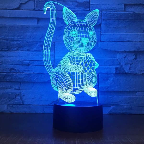 3D Egern Natlampe Illusion Natlampe 7 Farve Ch