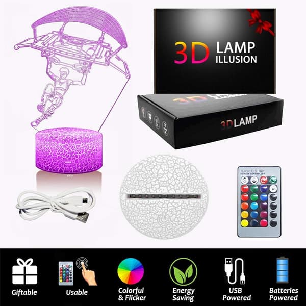 Glidende Nattlamper 3D Visjonseffekt LED Nattlys N