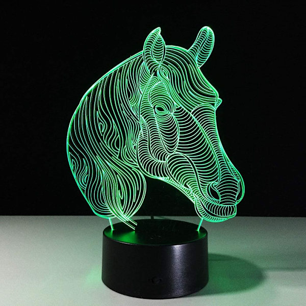 Optisk illusion af vandmand, 3D LED-sensor natlampe med Sm