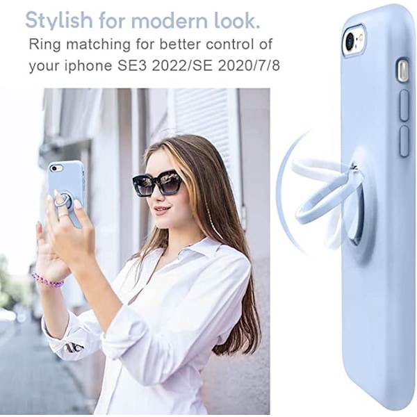 Kompatibel med iPhone SE 2022 Fodral 4.7 tum, iPhone SE3 Fodral