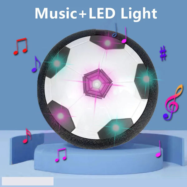Barn Hover Fotboll Boll Luftkudde Flytande Skum Fotboll med LED-ljus Glidande Leksaker Sport Barn Levitera Svävande Fotboll Boll