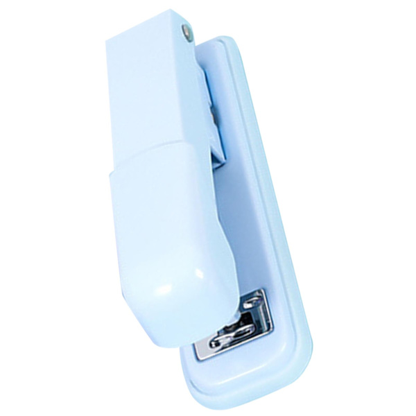 Kontor stiftemaskin for 24/6 26/6 60mm dybde Ergonomisk uanstrengt skrivebordsstifter for studentlærer himmelblå