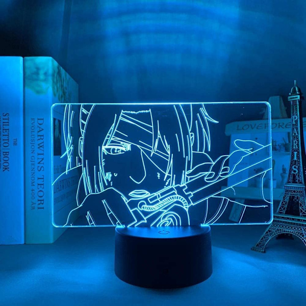 Attack on Titan 3D Anime Lampe Natt Levi Ackerman Illusjon N