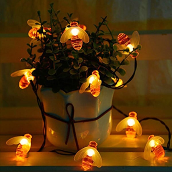 Solcellslampor med bin 7 m 50 LED-lampor