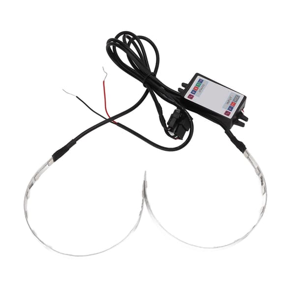 2 stk. Multifarget RGB LED Demon Eye Bluetooth APP-kontroll Halo Ring Frontlys for Bil