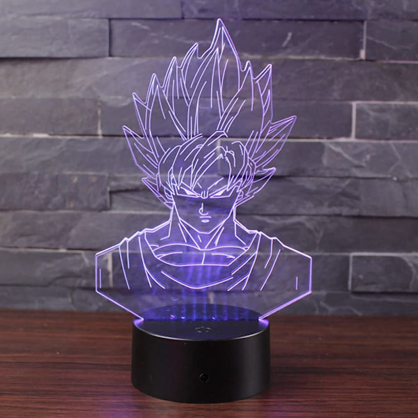 3D Illusjon Nattlampe 7 Farger Gradvis Endrende Berøring