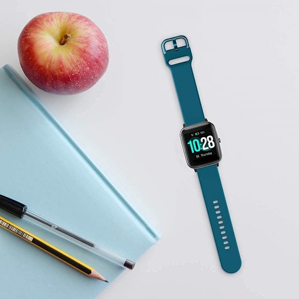 Armband för band som är kompatibla med 19 mm ID205L Veryfitpro Smartwatch, Snabbspänne Mjuk Silikon Färgfast Mönstertryckt Blommigt Ersättningsband för ID205L