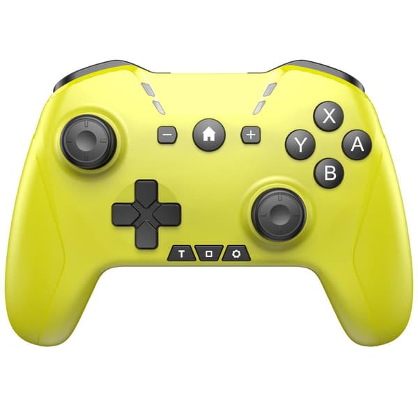 Bluetooth-controller til Switch/Mac/PC/Steam/mobiltelefon/iOS/Android//TV/iPad/bord/Apple Arcade MFi-spil, Switch Pro-controller trådløs med Adju Yellow