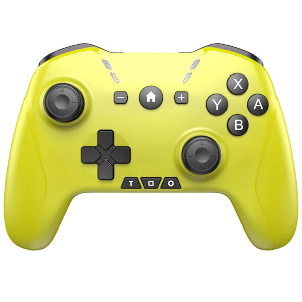 Bluetooth-kontroller för Switch/Mac/PC/Steam/mobiltelefon/iOS/Android//TV/iPad/bord/Apple Arcade MFi-spel, Switch Pro-kontroller trådlös med Adju Yellow