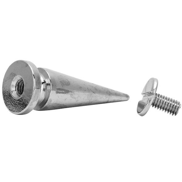 10set 10*26mm Koppar Kula Nitar Metall Stud med Skruv Set för DIY Läder Väska Sko(Silver)