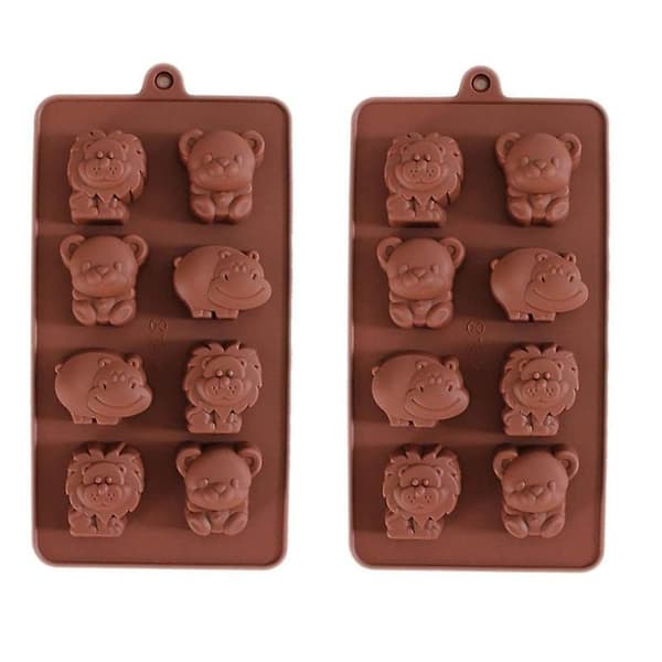 Silikon Bakeformer Sett Med 2 Dyrefigurer Non-stick Form