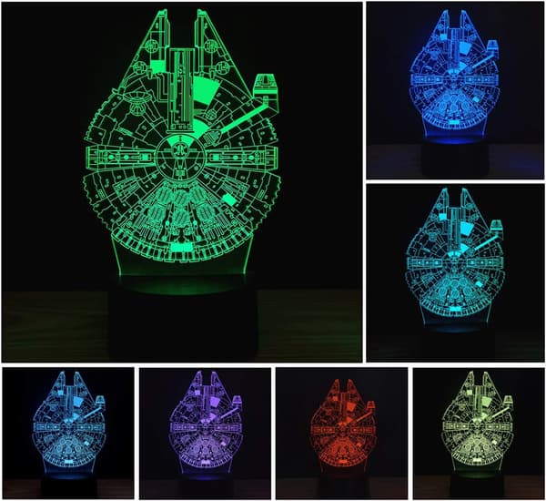 3D Illusjon Plattform Nattlys Berøringsbryter 7 Fargeendringer