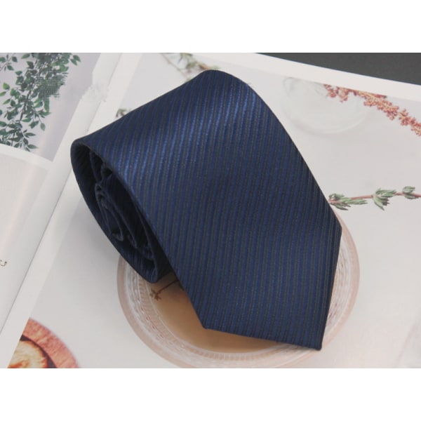Affärsmässig slips för män, polyester silketwill, handgjord s