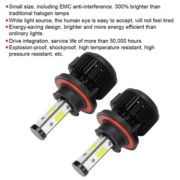 Bil LED Frontlyskit H13 IP67 Aluminium 50W 8000LM