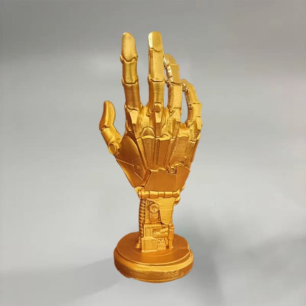 Cyberpunk Mekanisk Håndstand - Universal Gaming Headset og Controller Holder til Skrivebord - Guld Gold 1 Pack