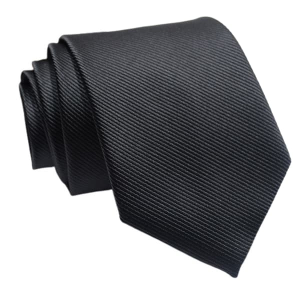 Satin slipssett for menn, svart