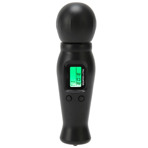 Digital Perle Tæller LED Baggrundsbelyst Nulstil Kompas Design Tidsvisning Lav Støj Digital Tasbih til Meditation Afslapning Sort