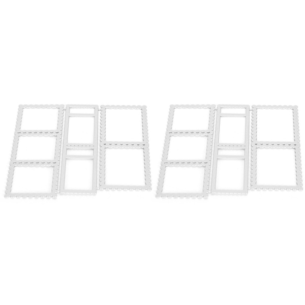 2 stansformar i metall för stansning och prägling av kort, scrapbooking och prägling av papper