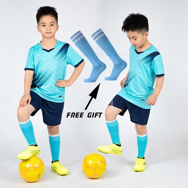 Pojkar Fotbollströja träningsdräkt Barn Fotboll Sportkläder Barn Lek Boll Sportkläder Kits väst barn fotbollsdräkt Strumpor Red Not Custom 4XS Height 100-120CM