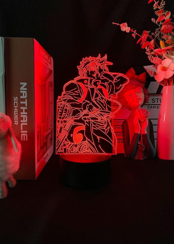 Anime JoJo Bizarre Adventure Joseph Joestar 3D LED Natlampe