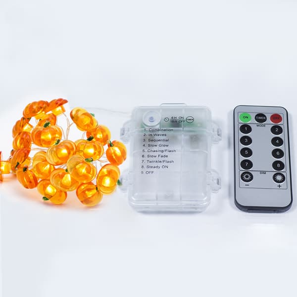 Halloween Lys LED Græskar Lys Kæde Batteridrevet