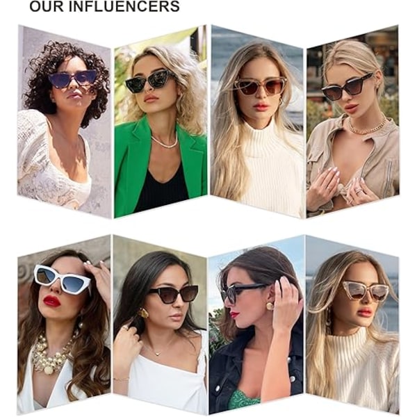 Firkantede polariserede cat eye solbriller til kvinder, retro, klassisk, vintage, trendy cateye solbriller