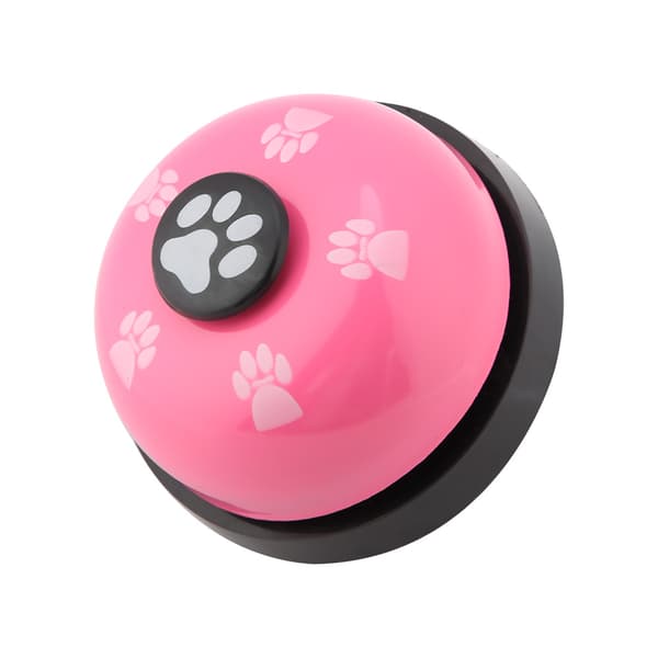 Söt och robust järnklocka för husdjur, interaktiv leksak för hund och katt Pink