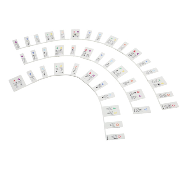 Silikone Klaver Keyboard Stickers Farverige 88 Tangenter Vandtætte Aftagelige Klaver Noter Guide Etiketter til Begyndere