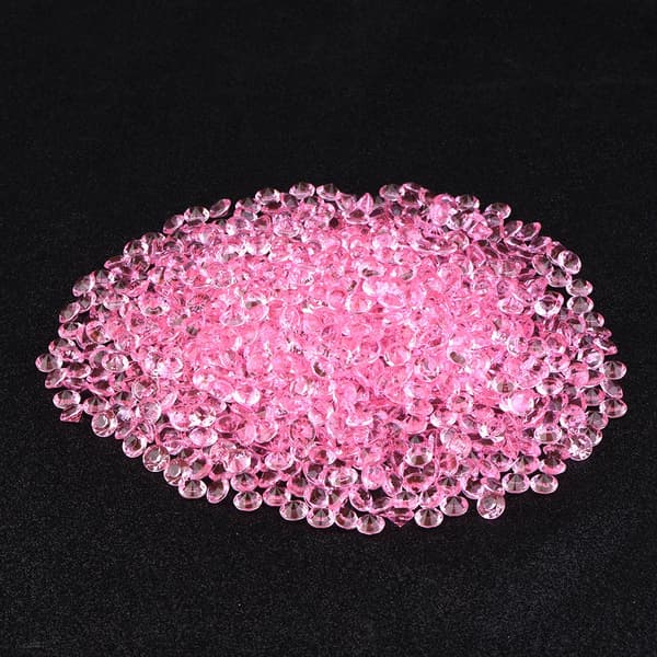 1000 stk 10 mm akrylperler til bryllupsfestdekorasjon DIY-pynttilbehør (rosa)
