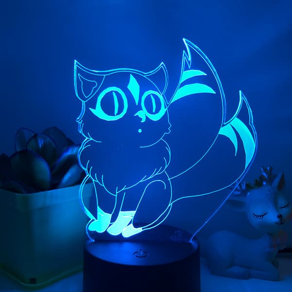 3D LED Yövalo Kirara Käsintehty 3D Illuusio