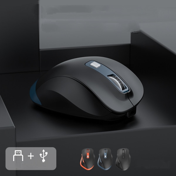 Trådlös mus, ergonomisk trådlös bärbar mobilmus, 2.