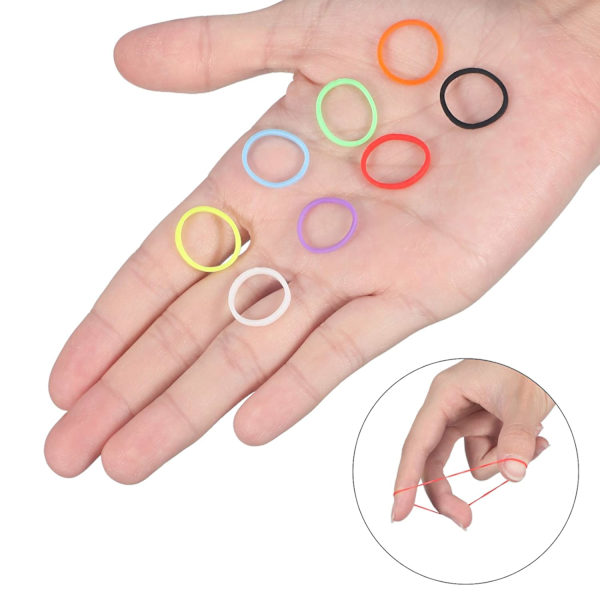 2000-pack med minirågummisnoddar, elastiska hårband, mjuka hårsnoddar med låda för barn, hårfrisering, bröllopsfrisyr (10 färger)