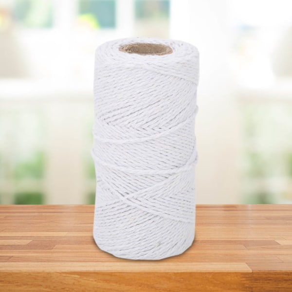 100m / 328,1ft ompelukäsin ompeleminen DIY-käsityö Vintage Braid Cord Jute Twine (valkoinen)