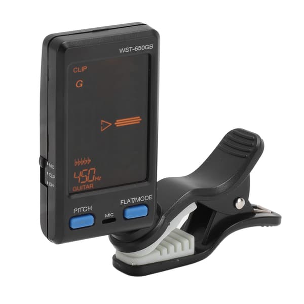 Clip-on tuner - Professionel digital guitar- og bas-tuner med høj nøjagtighed