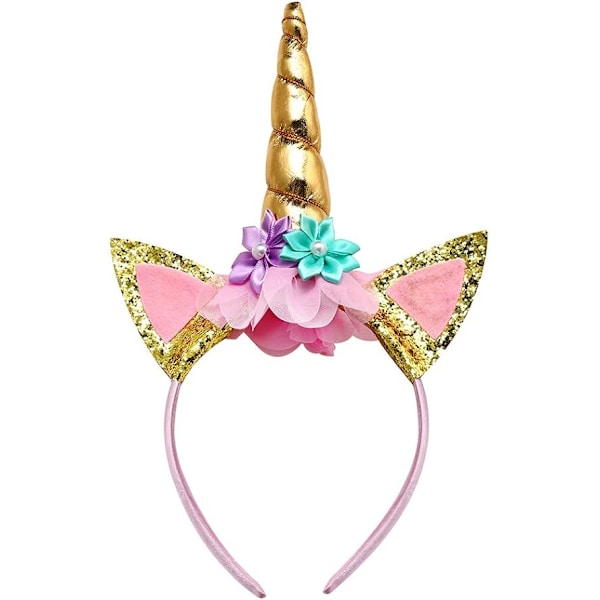 Drømmer Håndlaget Sequin Unicorn Kjole for Jenter 1-10Y med Hodebånd Bursdag Dansefest Kjoler type 1 4T（95-105cm）