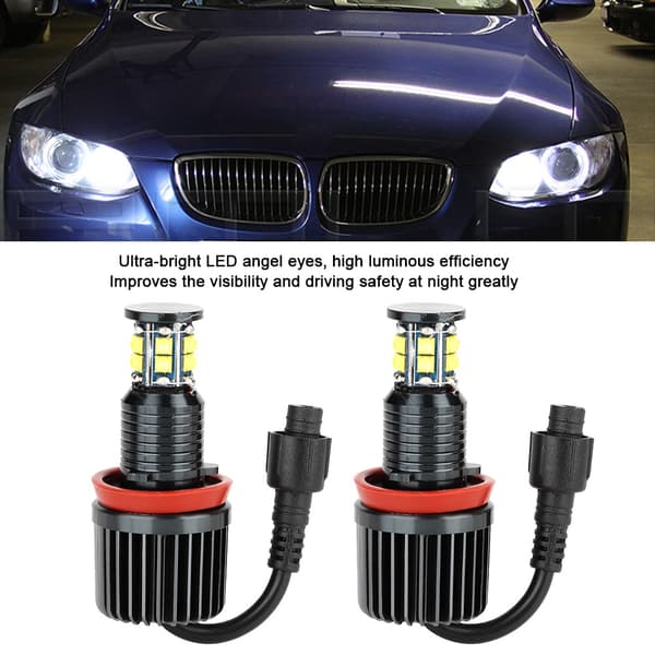 2 kpl H8 120W Super Bright Angel Eyes Sumuvalon LED-lamput sopivat E82 E92 E93