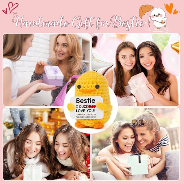 Bestie Bedste Veninde Kvinder Fødselsdag - Jeg Andels Elsker Dig, Sjov Håndlavet Positiv Følelsesmæssig Strikket And til Kvinder Venskab Fødselsdag Julegaver B