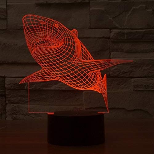 3D Natlampe 9'' Lampe Touch-Switch LED 7 Farver Dekor/Indo
