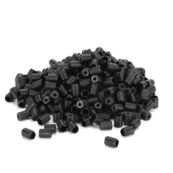 400 stk. Justerbar Elastisk Snorlås Multifunktionel Silikone Mundknebel Reb Prop (Sort)