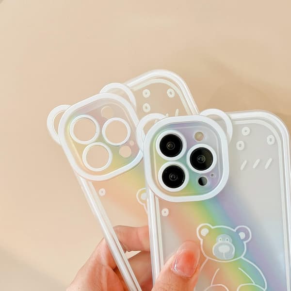 Kompatibel med iPhone 11 Cover Gennemsigtig Sød Regnbue Bea