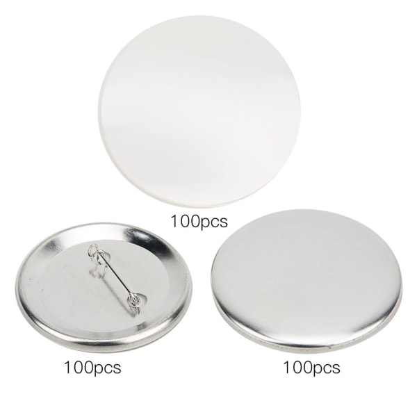 100 sæt 56mm badge pin knap dele badge fremstilling forsyninger DIY håndværk materialer