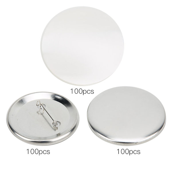 100 set 56mm knappnålsknappdelar Badge Making Supplies DIY-hantverksmaterial