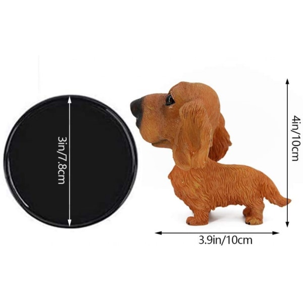 Bobble Head Hunde Bobbing Hoveder Bil Dash Hvalp Bil Dekoration (Gravhund)