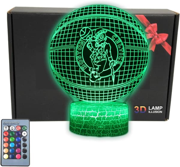 Basketball 3D Illusjon Skrivebordslampe Romdekor Nattlys, 16 C