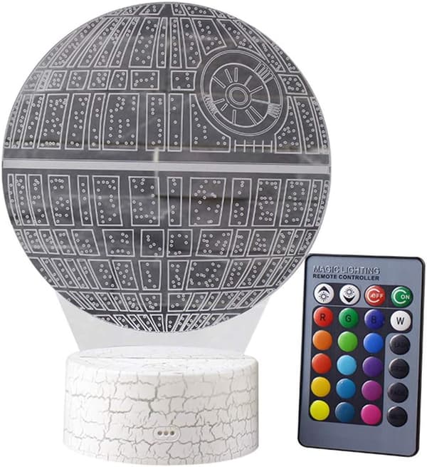3D Illusion Star Wars Natlampe Fire Mønstre Dødsstjerne/Mi