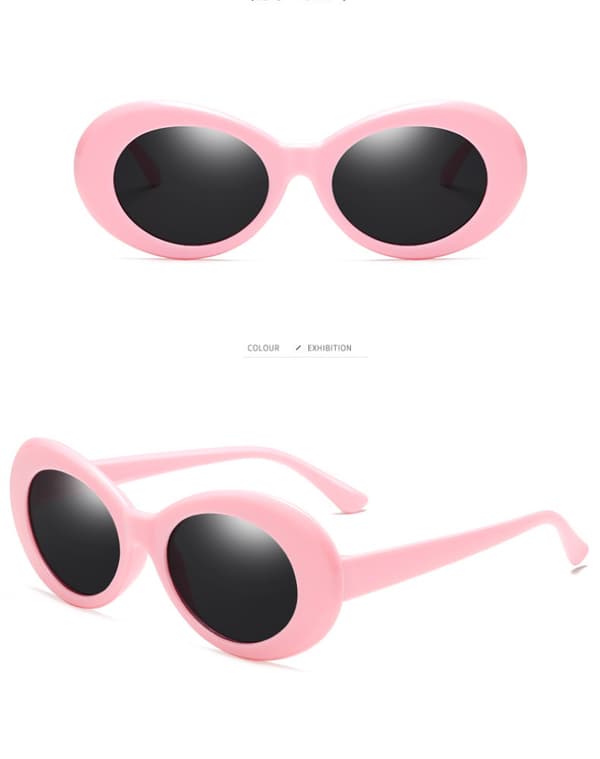 Hvite Clout Goggles Solbriller Kvinner Menn Retro Oval Solbrille