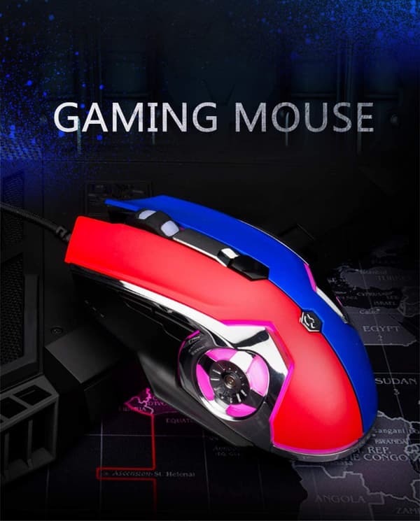AJ120 Mus USB Kablet Gaming Mus 6 Knapper Brugerdefineret Makro Pro