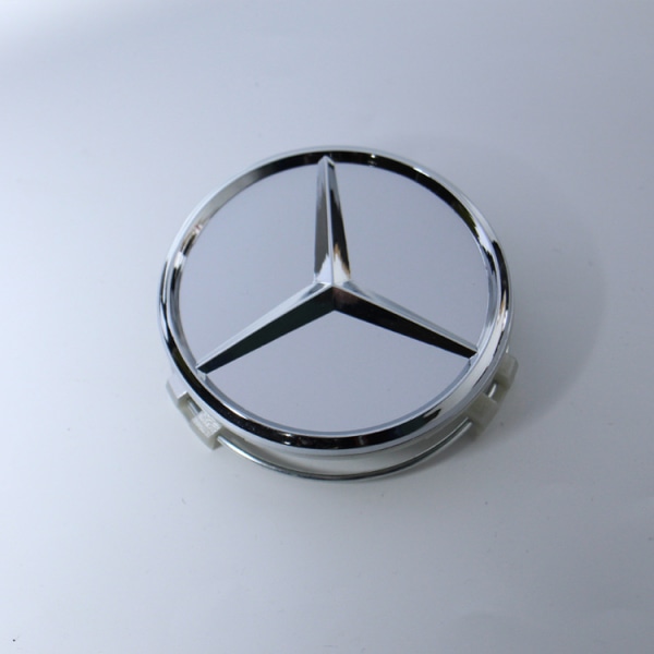 Velegnet til Mercedes-Benz navcenterdæksel navdæksel 75mm plastikdæksel - sølv (fire pack)
